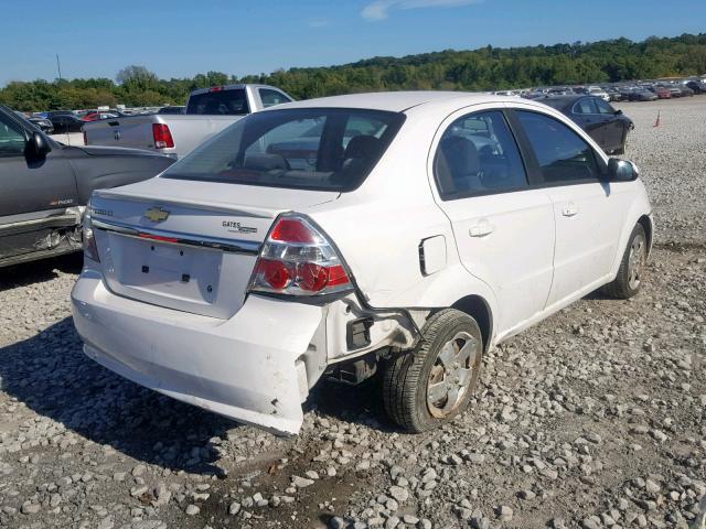 KL1TD5DE1AB115580 - 2010 CHEVROLET AVEO LS WHITE photo 4