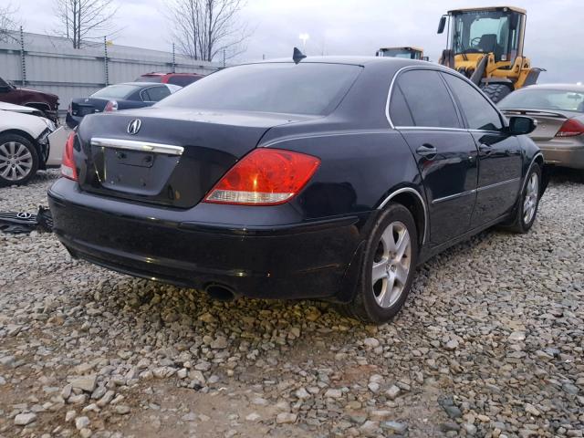 JH4KB16545C014967 - 2005 ACURA RL BLACK photo 4