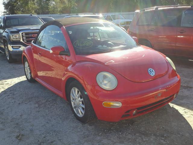 3VWCM21Y14M303306 - 2004 VOLKSWAGEN NEW BEETLE RED photo 1