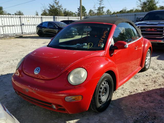 3VWCM21Y14M303306 - 2004 VOLKSWAGEN NEW BEETLE RED photo 2