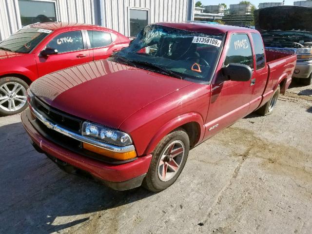 1GCCS19X138268896 - 2003 CHEVROLET S TRUCK S1 MAROON photo 2