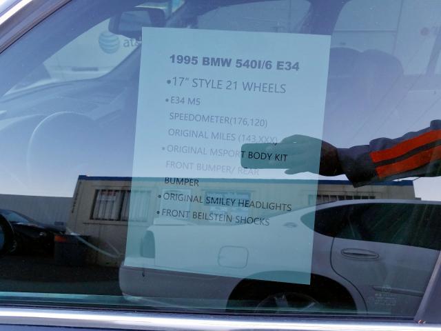 WBAHE5323SGA64350 - 1995 BMW 540 I BLACK photo 9
