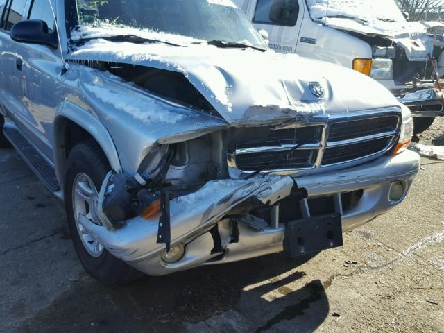 1B4HR48N22F152505 - 2002 DODGE DURANGO SL GRAY photo 9