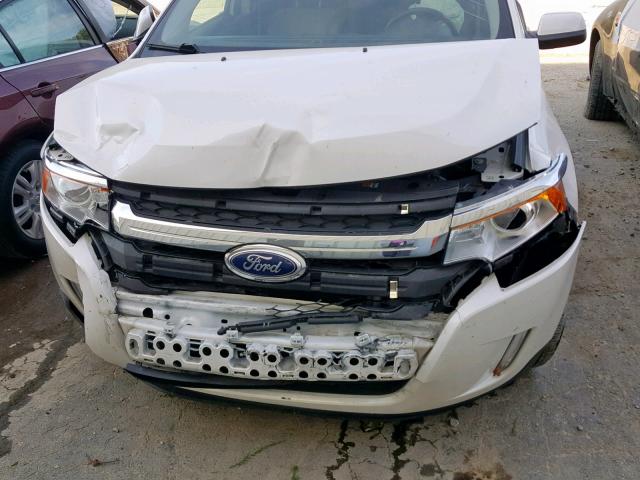 2FMDK3JC6CBA56142 - 2012 FORD EDGE SEL WHITE photo 7