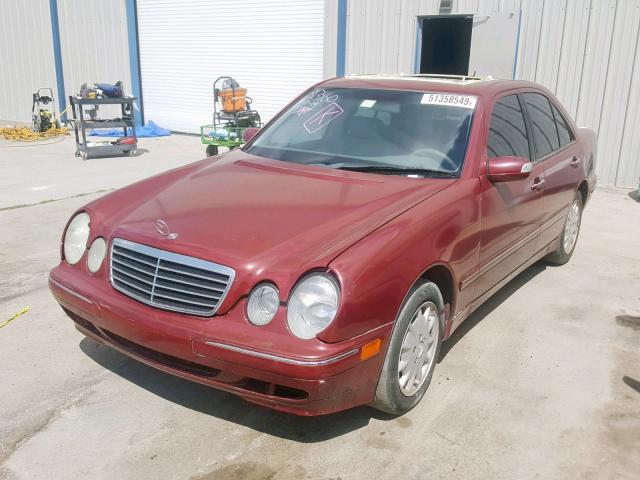 WDBJF65JXYB029723 - 2000 MERCEDES-BENZ E 320 BURGUNDY photo 2