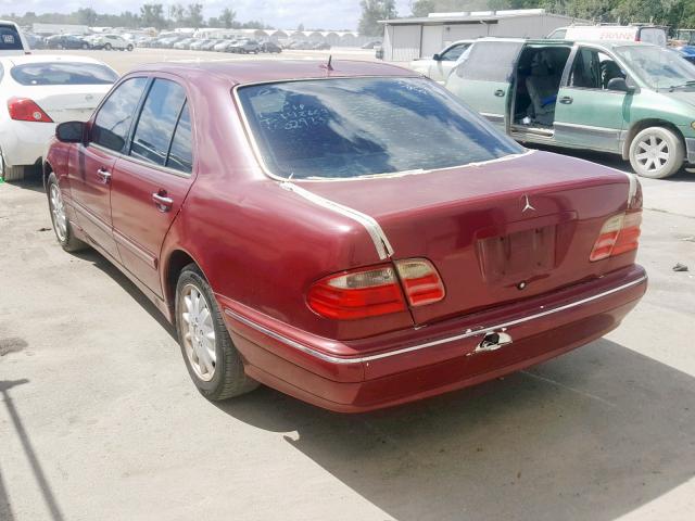 WDBJF65JXYB029723 - 2000 MERCEDES-BENZ E 320 BURGUNDY photo 3