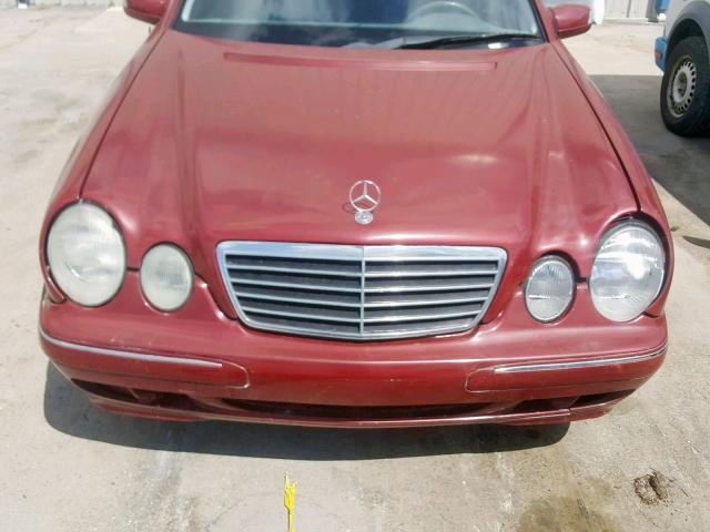 WDBJF65JXYB029723 - 2000 MERCEDES-BENZ E 320 BURGUNDY photo 7