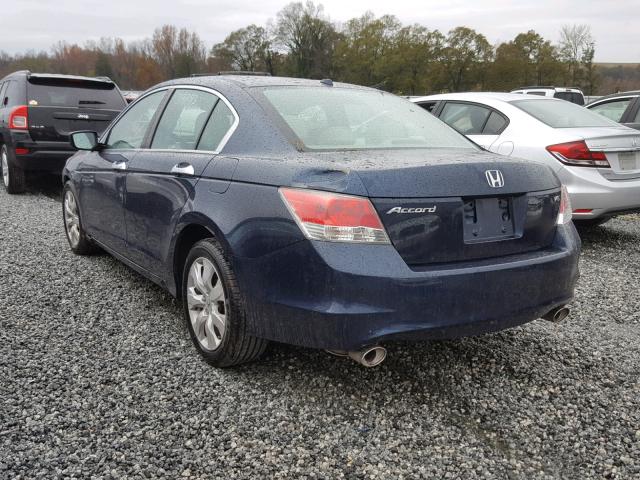 5KBCP3F81AB017725 - 2010 HONDA ACCORD EXL BLUE photo 3