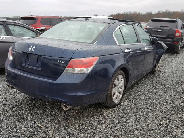 5KBCP3F81AB017725 - 2010 HONDA ACCORD EXL BLUE photo 4