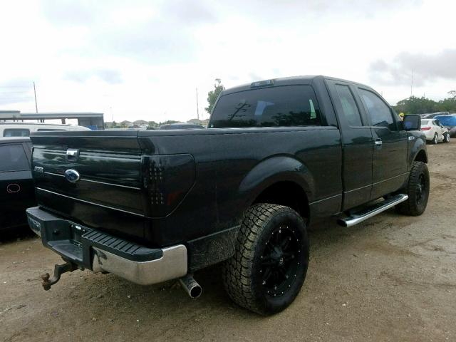 1FTEX1C89AFD40223 - 2010 FORD F150 SUPER BLACK photo 4