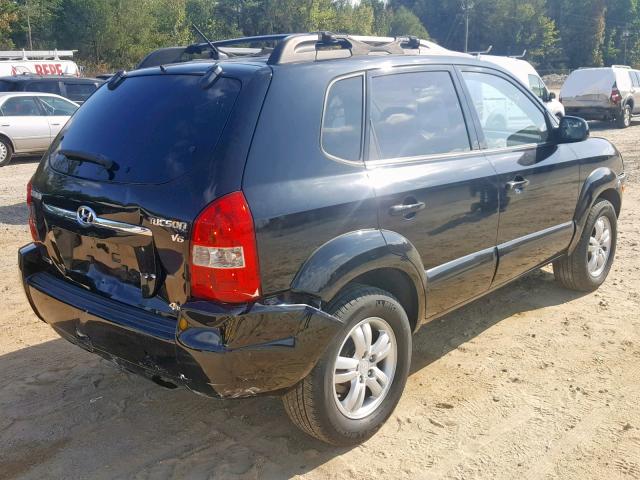 KM8JN72D57U634983 - 2007 HYUNDAI TUCSON SE BLACK photo 4