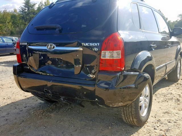 KM8JN72D57U634983 - 2007 HYUNDAI TUCSON SE BLACK photo 9