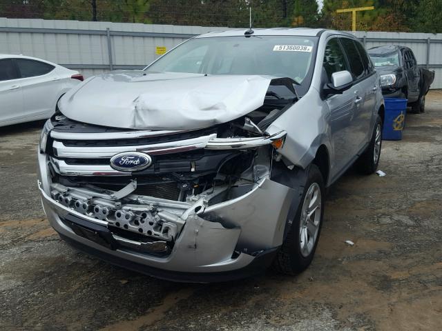 2FMDK3JC7DBB95987 - 2013 FORD EDGE SEL SILVER photo 2