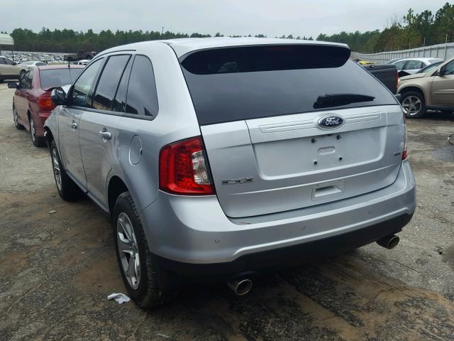 2FMDK3JC7DBB95987 - 2013 FORD EDGE SEL SILVER photo 3