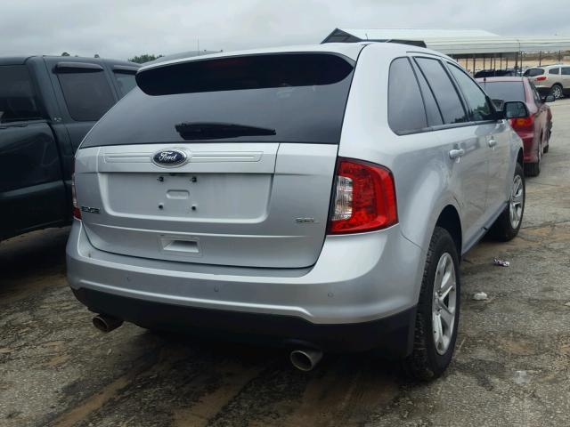 2FMDK3JC7DBB95987 - 2013 FORD EDGE SEL SILVER photo 4