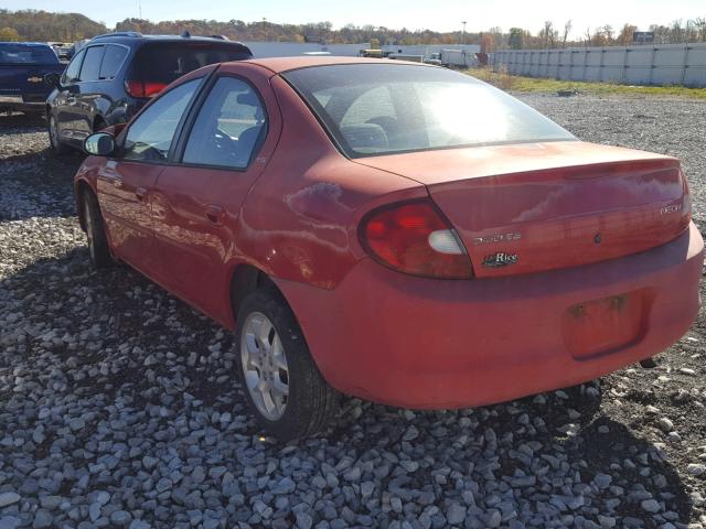 1B3ES46C9YD565247 - 2000 DODGE NEON BASE RED photo 3