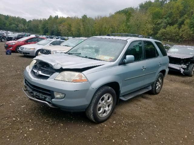 2HNYD18892H529883 - 2002 ACURA MDX TOURIN BLUE photo 2