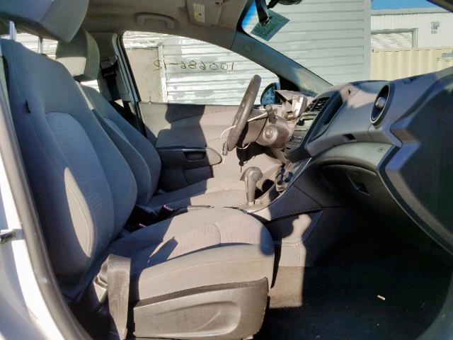 1G1JA5SH9C4123321 - 2012 CHEVROLET SONIC LS 白色 照片 5