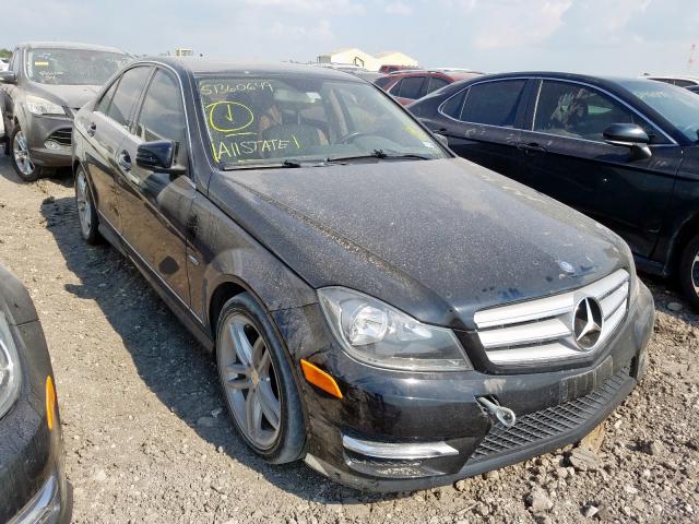 WDDGF4HB0CA615419 - 2012 MERCEDES-BENZ C 250 BLACK photo 1