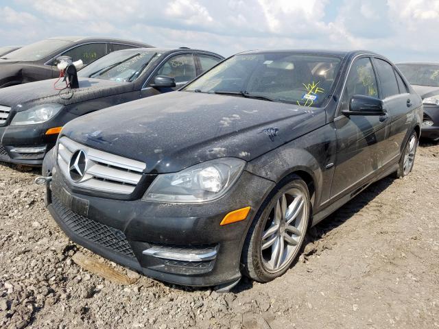 WDDGF4HB0CA615419 - 2012 MERCEDES-BENZ C 250 BLACK photo 2