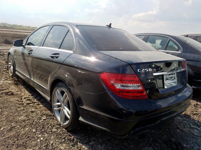 WDDGF4HB0CA615419 - 2012 MERCEDES-BENZ C 250 BLACK photo 3