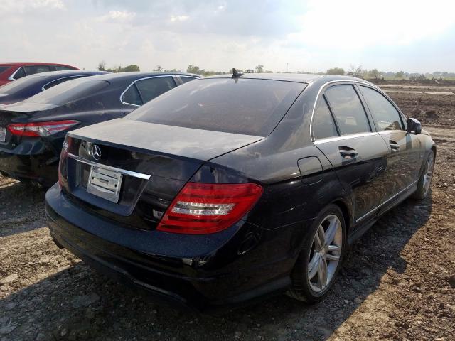 WDDGF4HB0CA615419 - 2012 MERCEDES-BENZ C 250 BLACK photo 4