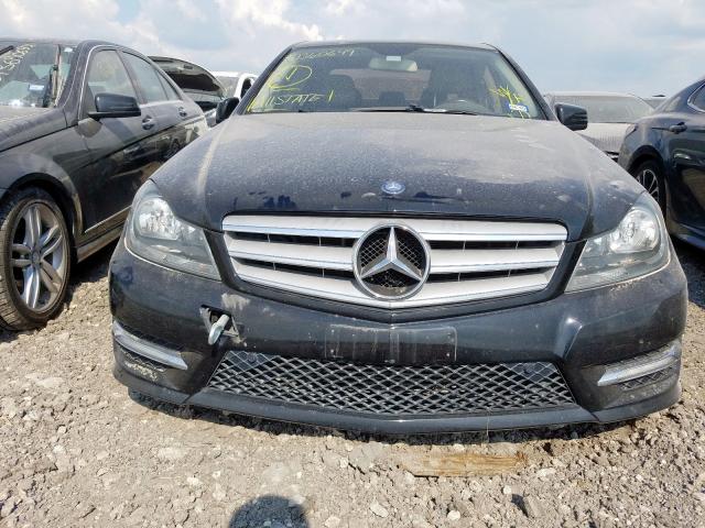 WDDGF4HB0CA615419 - 2012 MERCEDES-BENZ C 250 BLACK photo 9