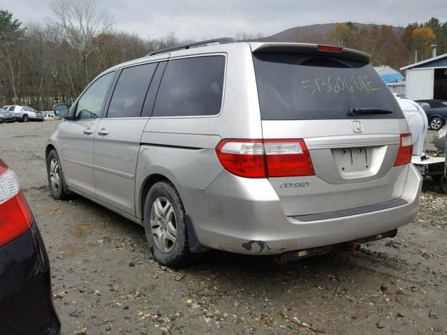 5FNRL38736B423540 - 2006 HONDA ODYSSEY EX SILVER photo 3