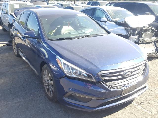 5NPE34AFXFH136185 - 2015 HYUNDAI SONATA SPO BLUE photo 1