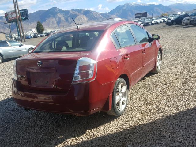 3N1AB61E78L649811 - 2008 NISSAN SENTRA 2.0 MAROON photo 4