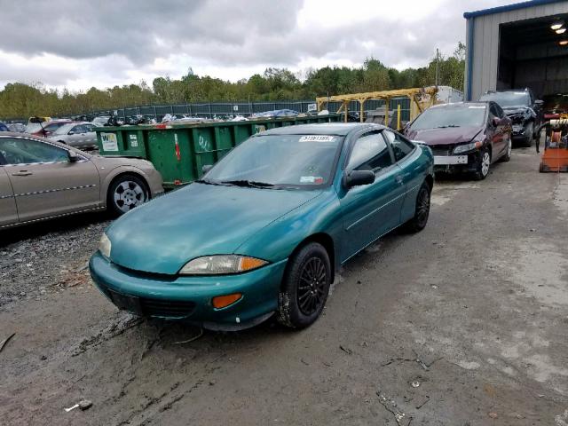 1G1JC1247V7320618 - 1997 CHEVROLET CAVALIER B GREEN photo 2