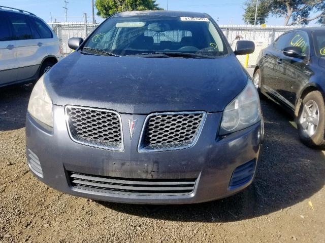 5Y2SP6E05AZ413951 - 2010 PONTIAC VIBE GRAY photo 9