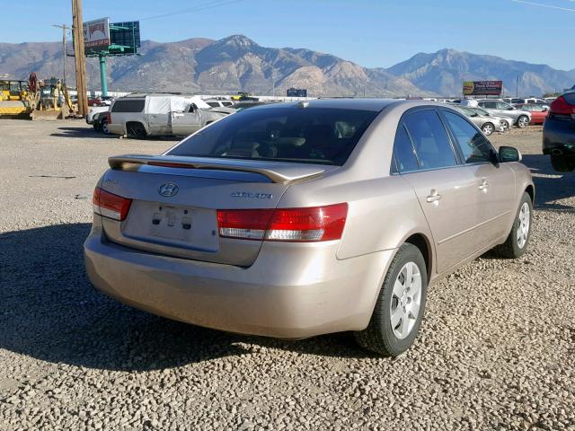 5NPET46C28H364697 - 2008 HYUNDAI SONATA GLS TAN photo 4