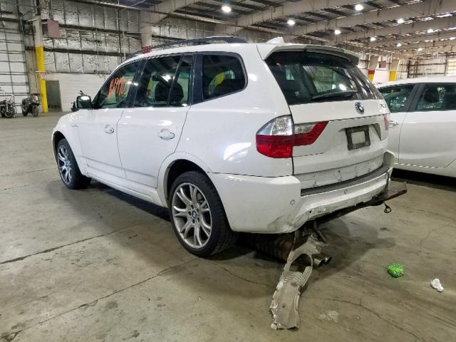 WBXPC934X8WJ04287 - 2008 BMW X3 3.0SI WHITE photo 3