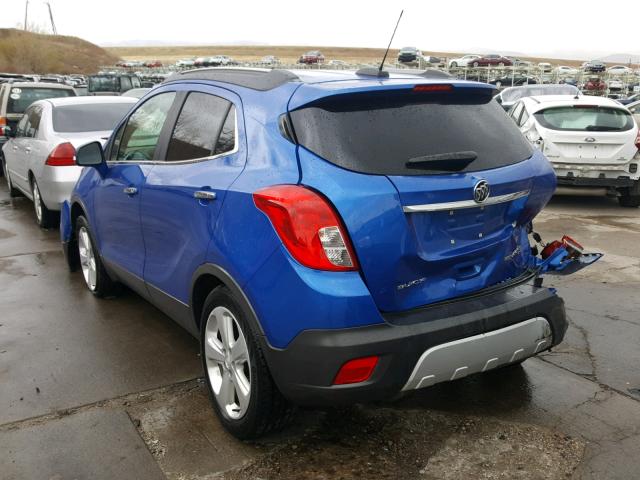 KL4CJESB4GB670956 - 2016 BUICK ENCORE BLUE photo 3