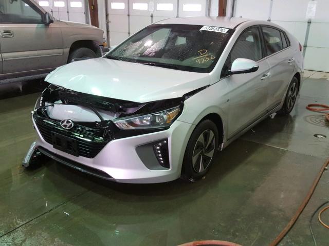 KMHC75LC3HU049236 - 2017 HYUNDAI IONIQ SEL SILVER photo 2