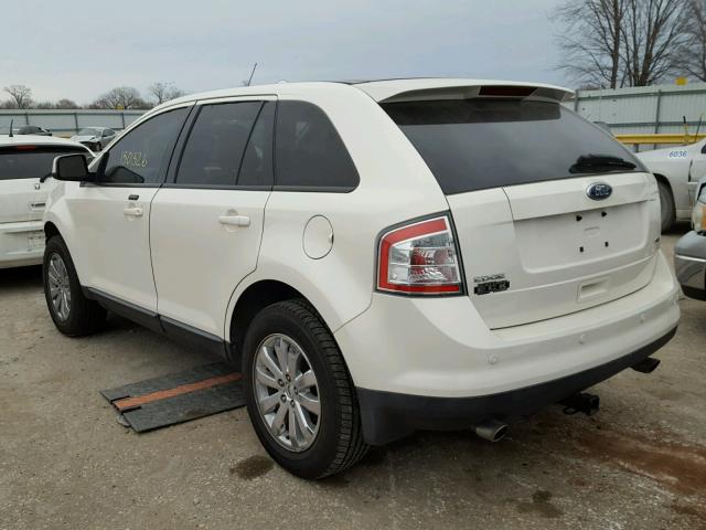 2FMDK38C68BA50483 - 2008 FORD EDGE SEL WHITE photo 3