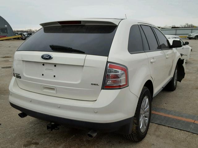 2FMDK38C68BA50483 - 2008 FORD EDGE SEL WHITE photo 4