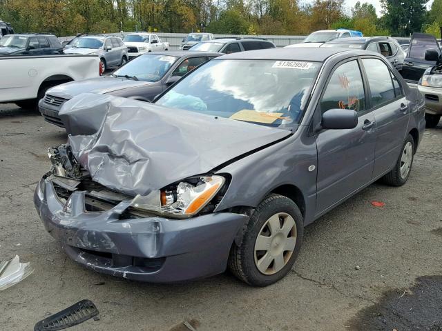 JA3AJ26E65U017531 - 2005 MITSUBISHI LANCER ES GRAY photo 2