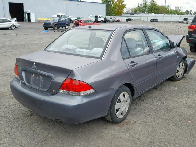 JA3AJ26E65U017531 - 2005 MITSUBISHI LANCER ES GRAY photo 4