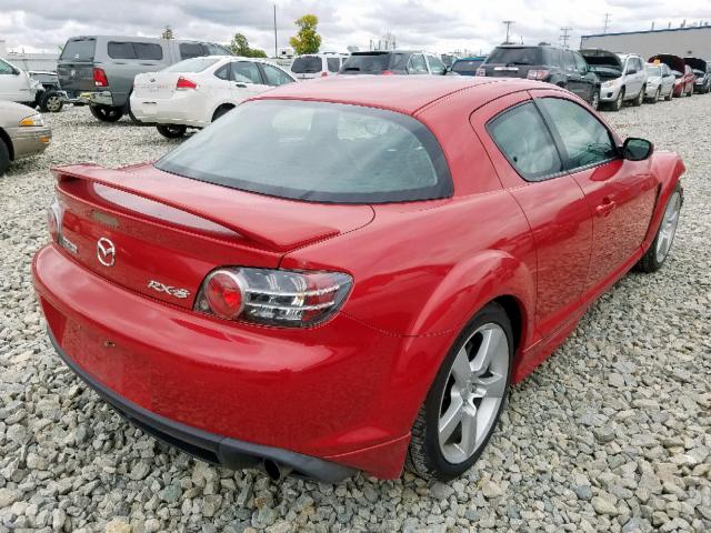 JM1FE17N340118519 - 2004 MAZDA RX8 RED photo 4