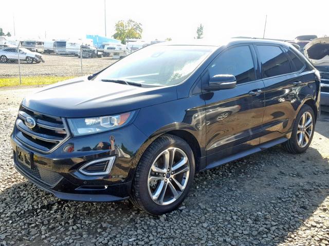 2FMTK4AP1FBB12724 - 2015 FORD EDGE SPORT BLACK photo 2