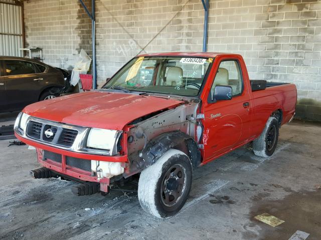 1N6DD21S0WC366840 - 1998 NISSAN FRONTIER X RED photo 2