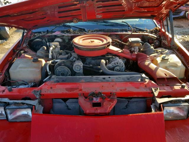 1G1FP23E8ML134017 - 1991 CHEVROLET CAMARO RS RED photo 7