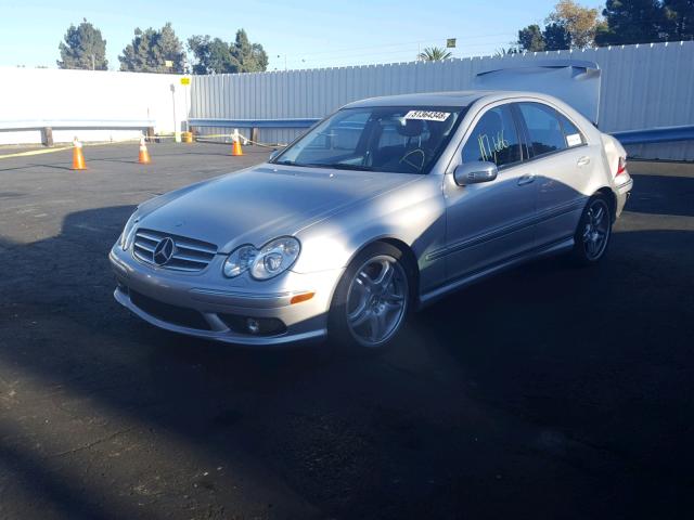 WDBRF76J25F625503 - 2005 MERCEDES-BENZ C 55 AMG SILVER photo 2