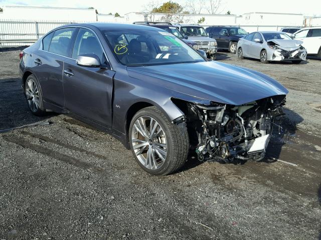 JN1EV7AR0JM445025 - 2018 INFINITI Q50 LUXE GRAY photo 1