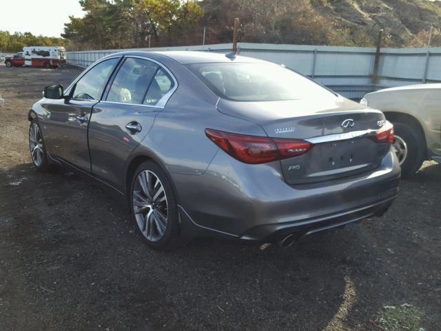 JN1EV7AR0JM445025 - 2018 INFINITI Q50 LUXE GRAY photo 3