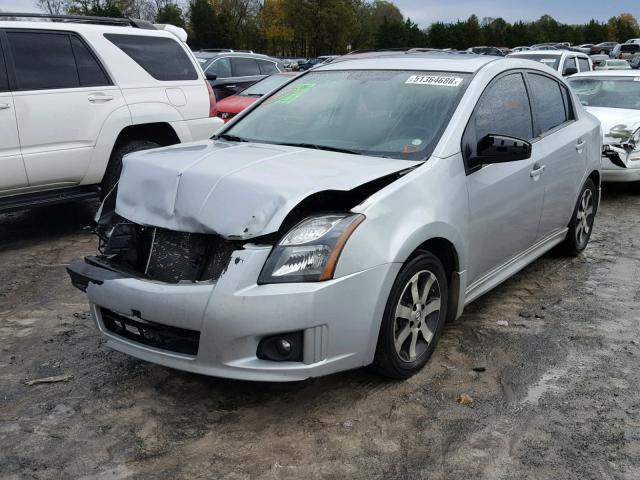 3N1AB6AP5CL619796 - 2012 NISSAN SENTRA 2.0 SILVER photo 2