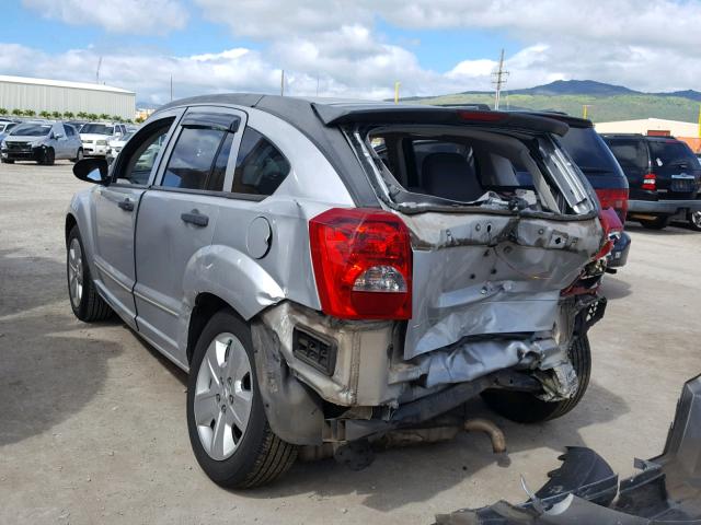 1B3HB48B37D173865 - 2007 DODGE CALIBER SX SILVER photo 3