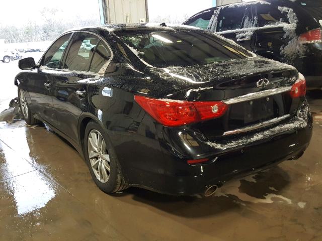 JN1BV7APXEM679552 - 2014 INFINITI Q50 BASE BLACK photo 3